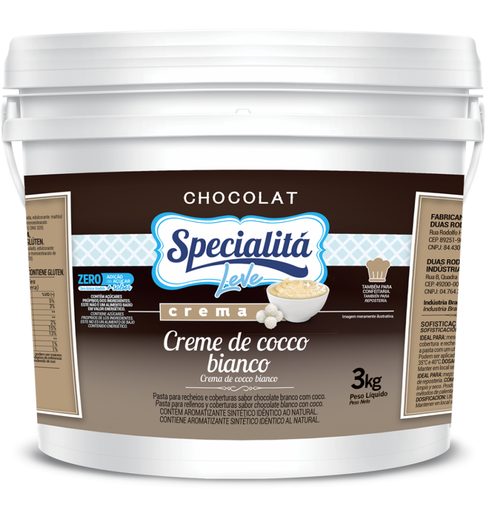 Creme de Cocco Bianco – Zero Adição de Açúcar – Specialitá Crema