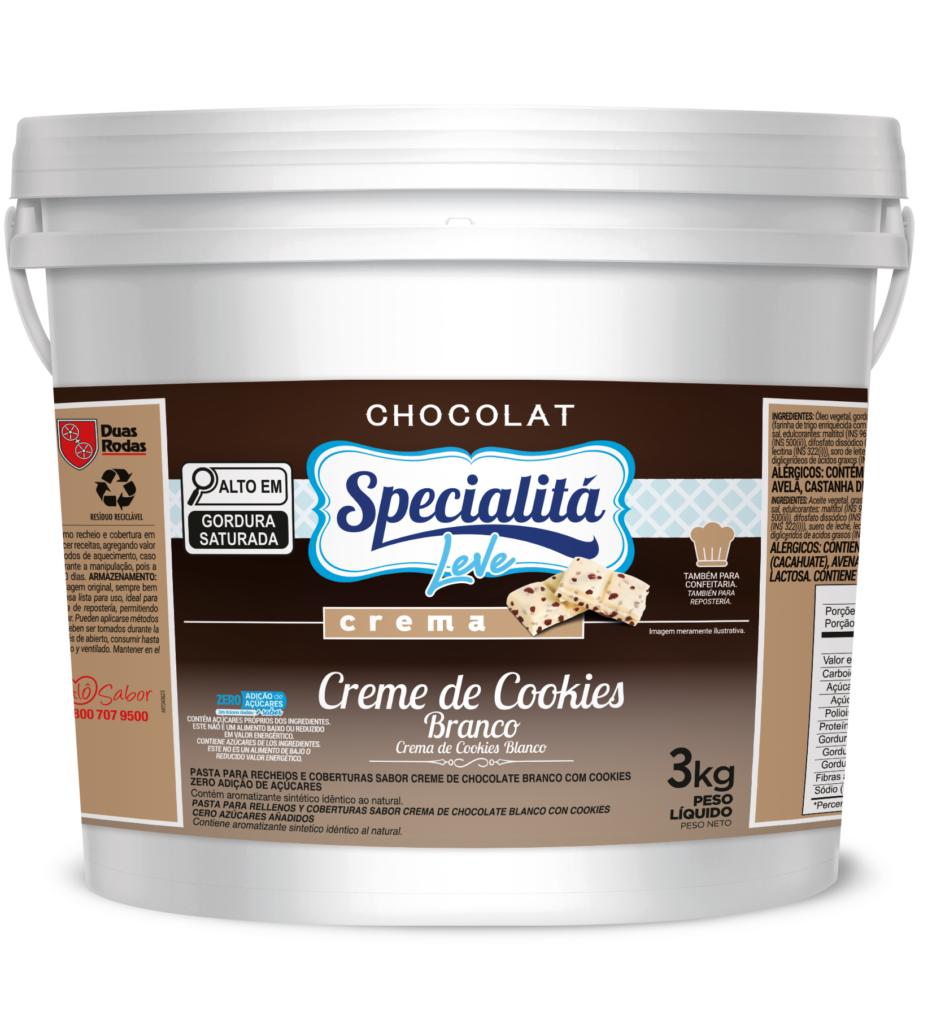 Creme de Cookies Branco – Zero Adição de Açúcar – Specialitá Crema