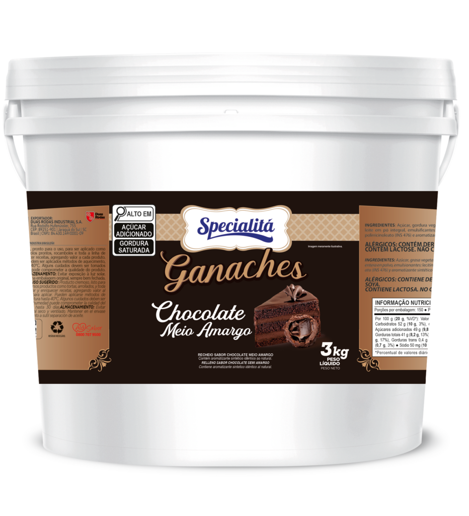 Ganache Chocolate Meio Amargo - Specialitá | Matérias-primas para ...