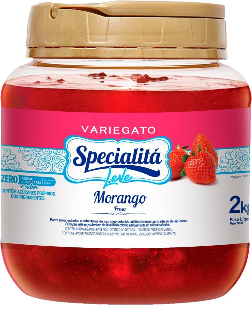 Variegato Morango Zero Adição de Açúcar
